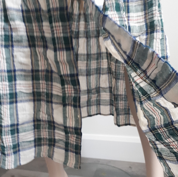 Zara | Plaid Check Ruffle Hem Midi Skirt - Picture 11 of 16